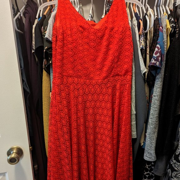 Vintage Red Dress with Bow Size Small or Medium - Picture 1 of 3